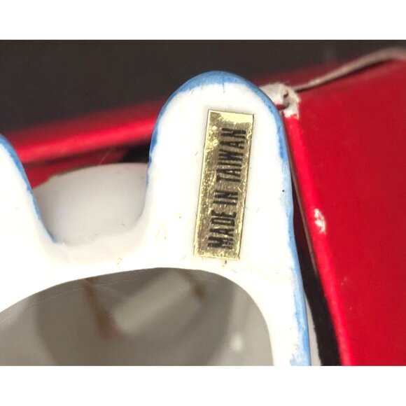 Vintage Hand-Painted Penguin Bell Christmas Ornament w Scarf Hat Porcelain Figur - Picture 7 of 12